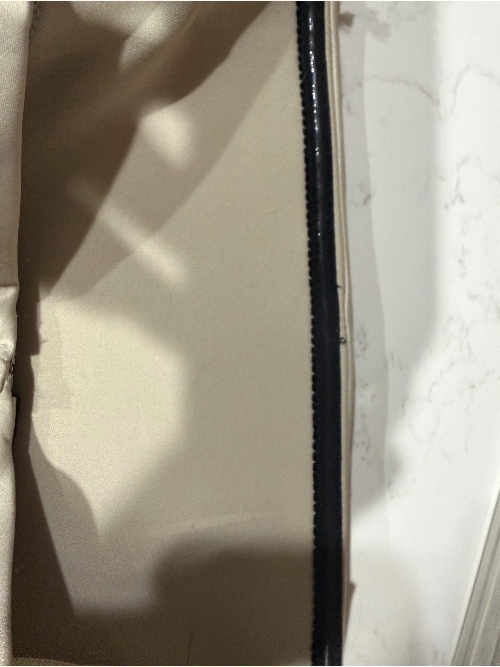 Eliza J Strapless Cream and Brown Striped Midi Dress - Picture 6 of 6